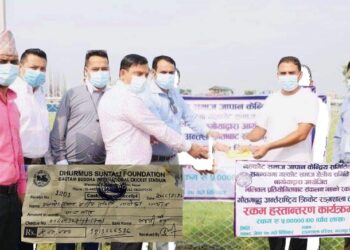 जापानमा भलिवल प्रतियोगिता आयोजनाबाट बचत रकम धुर्मुस – सुन्तली फाउण्डेशन लागि हस्तान्तरण