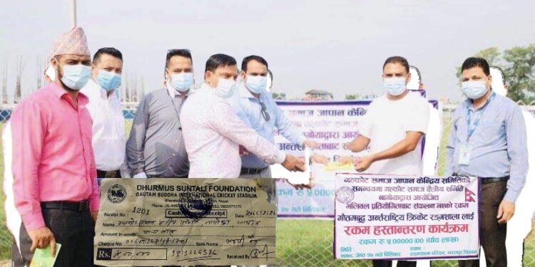 जापानमा भलिवल प्रतियोगिता आयोजनाबाट बचत रकम धुर्मुस – सुन्तली फाउण्डेशन लागि हस्तान्तरण