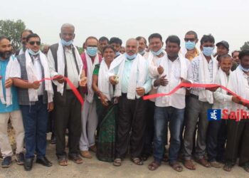 शुद्धोधन गाँउपालिकाको बेति खोला पक्की पुलको उद्घाटन