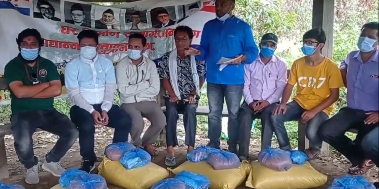 नेविसंघ र तरुण दल विपन्नको सहयोगमा जुट्यो