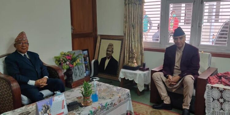 प्रम देउवा पुगे कोटेश्वर नेपालसंग भेटवार्ता जारी