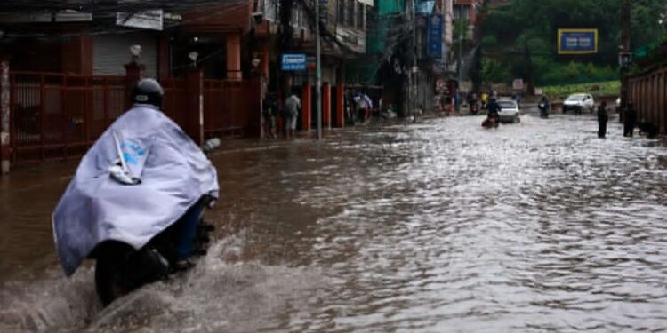 काठमाडौंमा भारी वर्षा : केही क्षेत्र जलमग्न