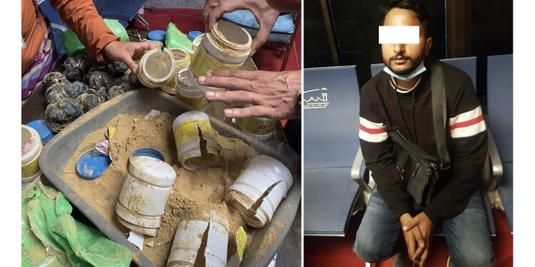 विमानस्थलबाट गाँजा बोकेर कतार जान लागेका यात्रु पक्राउ