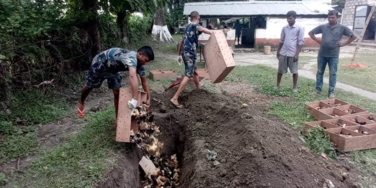 सशस्त्र प्रहरीद्वारा ३ लाख ५० हजार मुल्य बराबरका कुखुराको चल्ला नष्ट