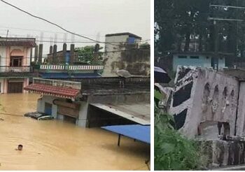 अविरल वर्षाका कारण रुपन्देही, बाँकेका विभिन्न क्षेत्र डुबानमा, देवदहमा पुल भासियो