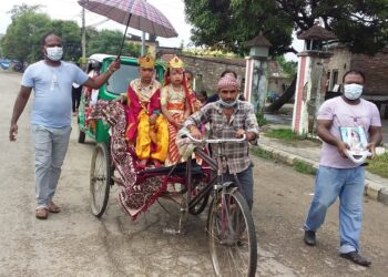 कपिलवस्तुको तौलिहवामा पनि नेवार सुमदायले मनाए गाइजात्रा