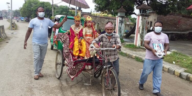 कपिलवस्तुको तौलिहवामा पनि नेवार सुमदायले मनाए गाइजात्रा
