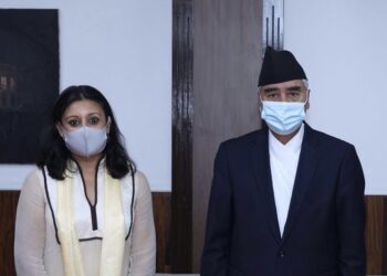 बालुवाटारमा एमसीसी उपाध्यक्ष फातिमा र प्रधानमन्त्री देउवाबीच भेटवार्ता