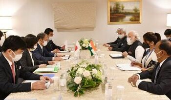 भारतीय प्रधानमन्त्री मोदी र जापानी प्रधानमन्त्री सुगाबीच वार्ता