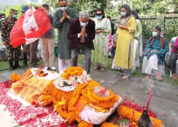 प्रधानमन्त्रीद्वारा राखेपका पूर्वसदस्यसचिव राणाप्रति श्रद्धाञ्जली