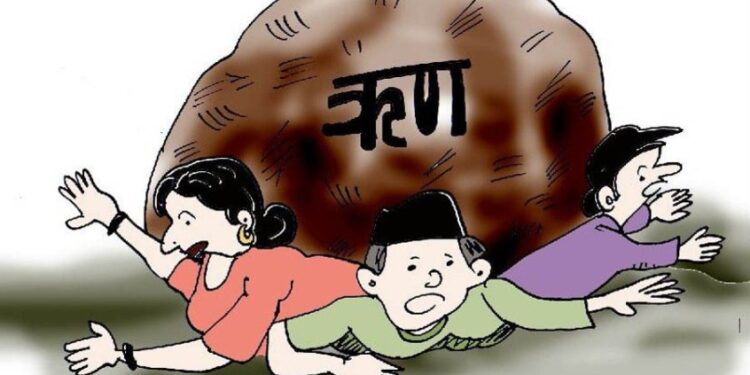 प्रत्येक नेपालीलाई ५७ हजार ऋणको बोझ