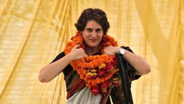 भारतीय कांग्रेस नेतृ प्रियंका गान्धी पक्राउ