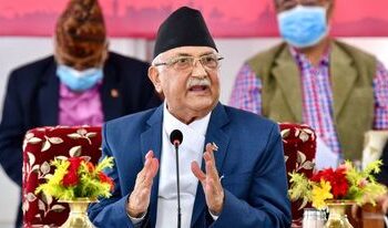 नेकपा एमालेको १० औँ महाधिवेशनस्थलको निरीक्षण गर्दै ओली