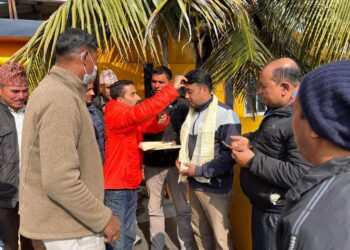 राप्रपा बाणगंगा नगरकार्यसमितिद्धारा नवनिर्वाचित केन्द्रिय सदस्य रायमाझिलाई सम्मान