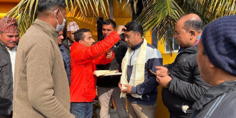 राप्रपा बाणगंगा नगरकार्यसमितिद्धारा नवनिर्वाचित केन्द्रिय सदस्य रायमाझिलाई सम्मान