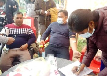 तौलिहवामा बाल सेनाद्धारा रक्तदान कार्यक्रम