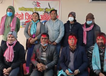 कपिलवस्तु क्रिक्रेट संघकोे अध्यक्षमा गैरे
