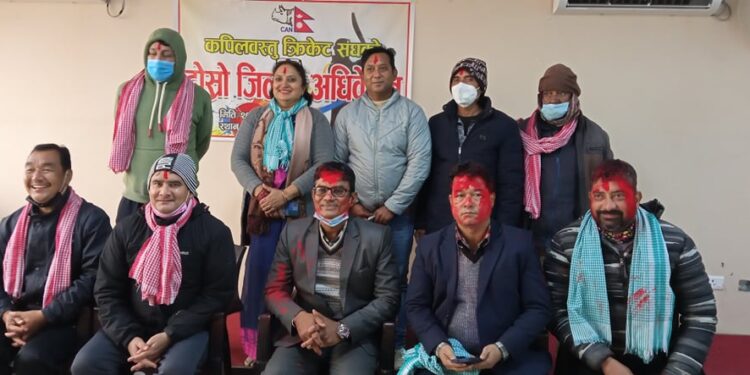कपिलवस्तु क्रिक्रेट संघकोे अध्यक्षमा गैरे