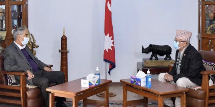 ओली भेट्न बालकोट पुगे प्रधानमन्त्री देउवा