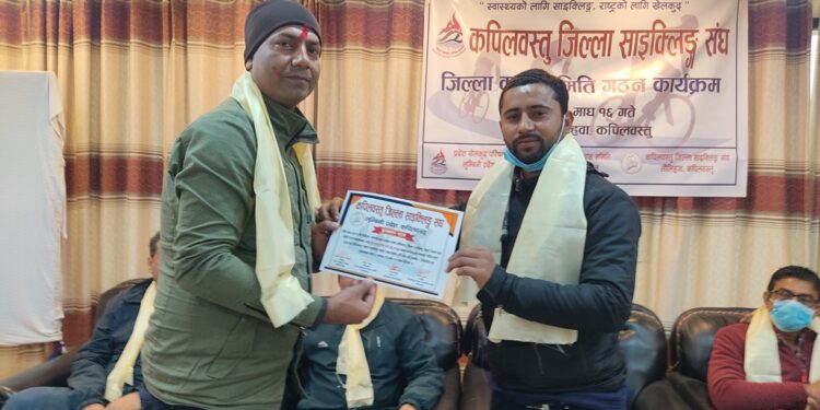 कपिलबस्तु साइक्लिङ संघको अध्यक्षमा गौरी