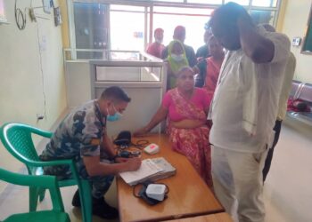 गृहमन्त्रीको पहलमा शियारीमा स्वास्थ्य शिविर