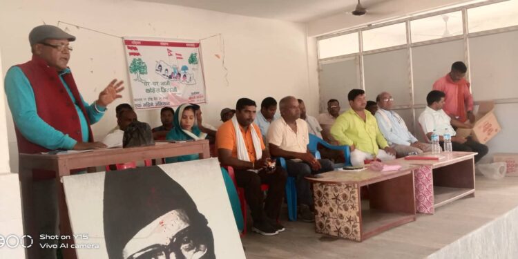 ‘घर घर जाऔँ काङ्ग्रेस जिताऔँ’ अभियानअन्तर्गत रूपन्देहीको सम्मरीमाईमा कार्यक्रम