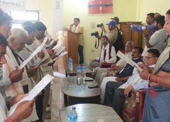 कपिलवस्तु नगरपालिकाका नव निर्वाचित पदाधिकारीहरुको सपथ ग्रहण