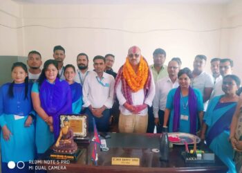 कृष्णनगरमा पुनः दोस्रो पटक नगर प्रमुखमा निर्वाचित भएका शाहले पदभार सम्हाले