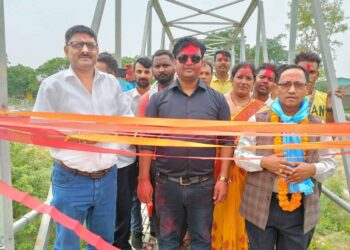 मायादेवी गाउँपालिकाको हरनापुरमा पुल उद्घाटन