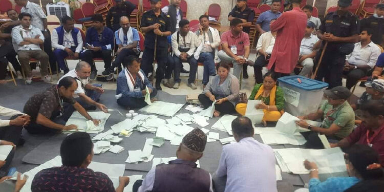 नेपाल प्रेस युनियनको  मतगणना जारी, अध्यक्षमा लम्सालकाे अग्रता