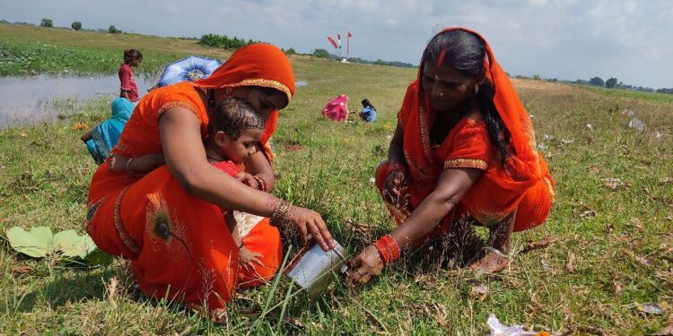 सन्तानको दीर्घायुको कामना गर्दै तीन छठ्ठी पर्व मनाईयो