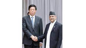 चिनियाँ नेता ली र एमाले अध्यक्ष ओलीबीच भेटवार्ता