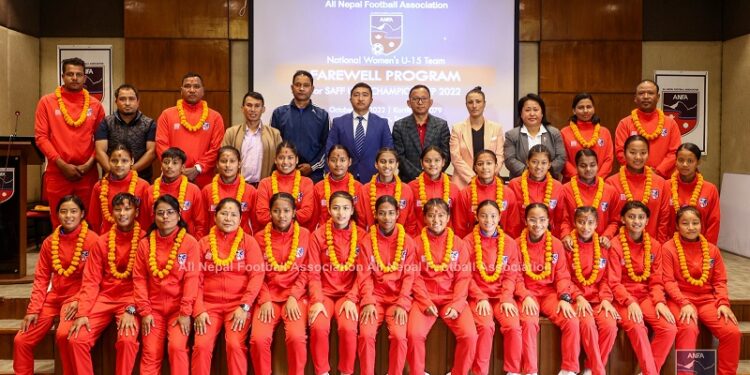 १५ वर्षमुनिको नेपाली फुटबल टोली आज बङ्लादेश जाँदै