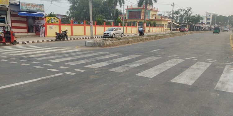 साता नवित्दै कपिलबस्तु प्रशासन आगाडी मेटियो जेब्रा क्रसिङ