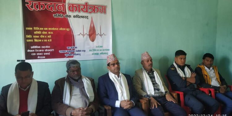 चन्द्रौटामा ६८ जनाले रक्तदान गरे