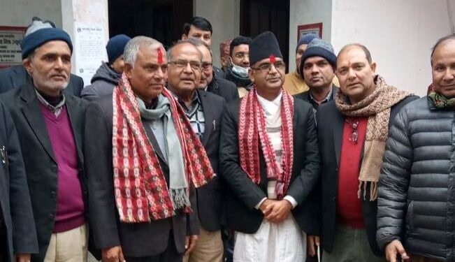 प्रदेश सभा सदस्य पाण्डेय र न्यायाधीश अधिकारीलाई स्वागत