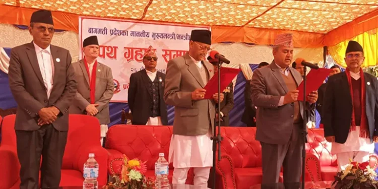 बागमती प्रदेशका मुख्यमन्त्री जमकट्टेलले लिए शपथ