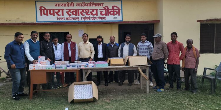 पिपरा स्वास्थ्य चौकीलाई स्वास्थ्य सामाग्री