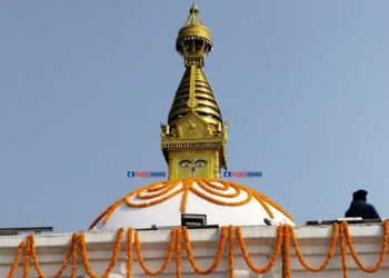 मायादेवी मन्दिरमा राखियो ६० लाखको आधुनिक गजुर