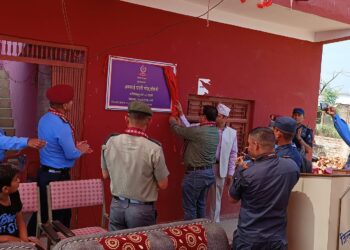 कपिलवस्तुकाे दोहनीमा अस्थायी प्रहरी पोष्ट स्थापना