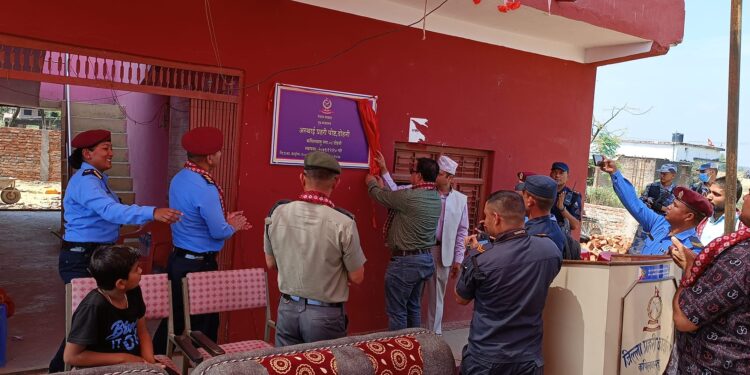 कपिलवस्तुकाे दोहनीमा अस्थायी प्रहरी पोष्ट स्थापना