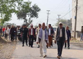 देवचुलीमा ट्रमा सेन्टर स्थापनार्थ स्थलगत निरीक्षण