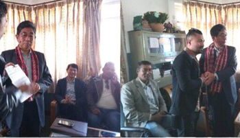 नेवाः विद्यार्थी युनियनले बुझायो  शिक्षामन्त्री राईलाई  ज्ञापन पत्र