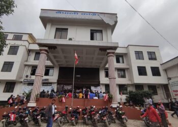 सानेपामा नेविसंघले गर्‍यो धर्ना र नाराबाजी