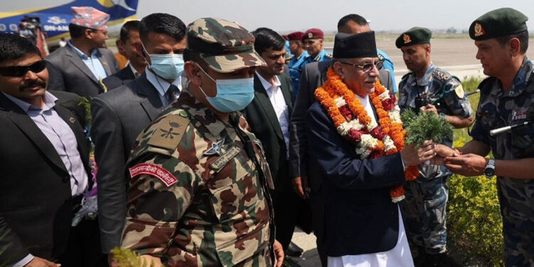 प्रधानमन्त्री प्रचण्ड धनगढीमा