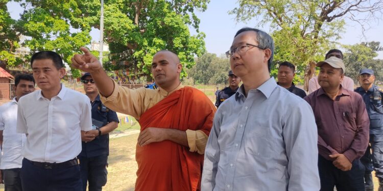 चिनियाँ राजदूतद्वारा प्राचीन तिलौराकोटको भ्रमण
