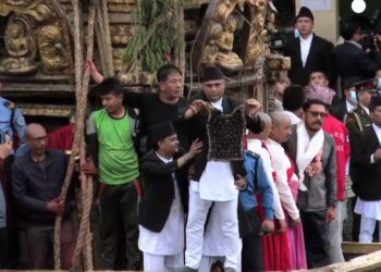 रातो मच्छिन्द्रनाथको भोटो जावलाखेलमा देखाइयो