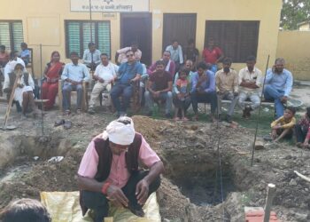 धर्म भक्तमा सरस्वती मन्दिरको शिलान्यास