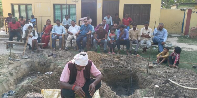 धर्म भक्तमा सरस्वती मन्दिरको शिलान्यास