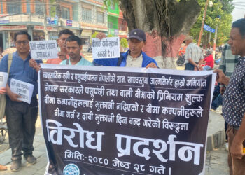 बिमाको रकम नपाएपछि तनहुँमा किसान आन्दोलित
